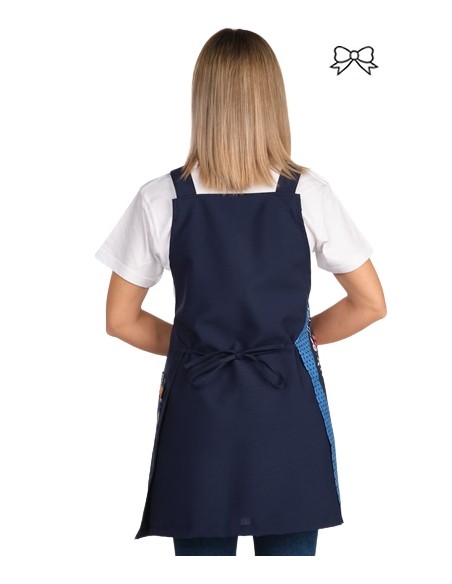 GREMBIULE MAESTRA VIVI LA VITA BLU NAVY