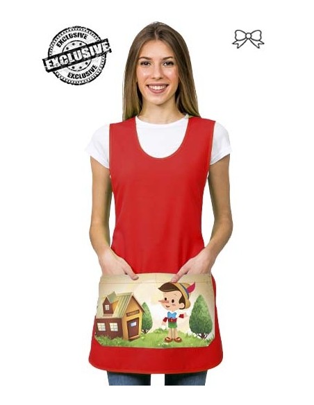 GREMBIULE BAMBINO DI LEGNO ROSSO