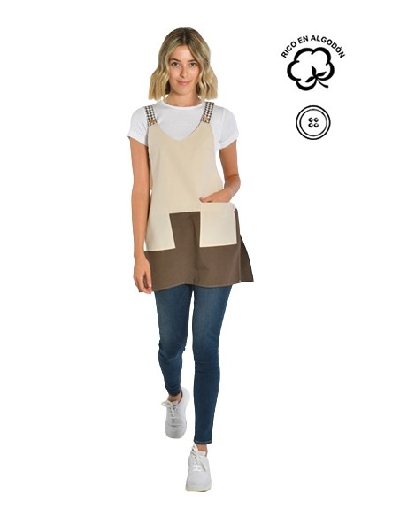 GREMBIULE MARRONE/ BEIGE