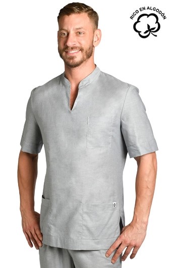 CASACA CUELLO MAO HOMBRE GRIS