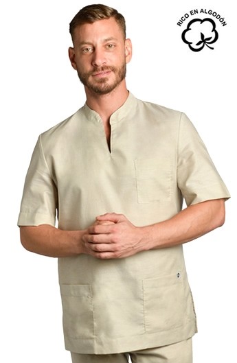 CASACA CUELLO MAO HOMBRE BEIGE