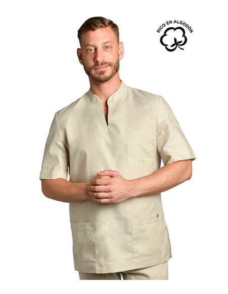 GIACCA COLLO MAO UOMO BEIGE