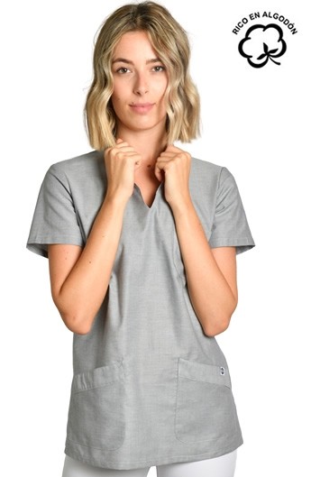 CASACA CUELLO MAO MUJER GRIS