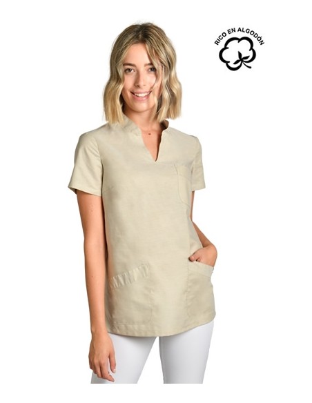 GIACCA COLLO MAO DONNA BEIGE