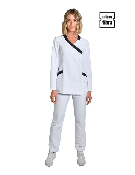 CHAQUETA MUJER CRUZADA MICROFIBRA