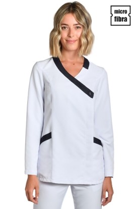 CHAQUETA MUJER CRUZADA MICROFIBRA