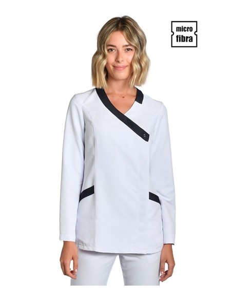 CHAQUETA MUJER CRUZADA MICROFIBRA