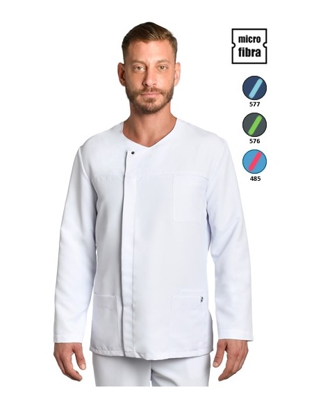 CHAQUETA HOMBRE M/L MICROFIBRA BLANCA