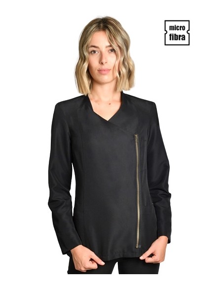 CHAQUETA MUJER  MICROFIBRA CREMALLERA DORADA