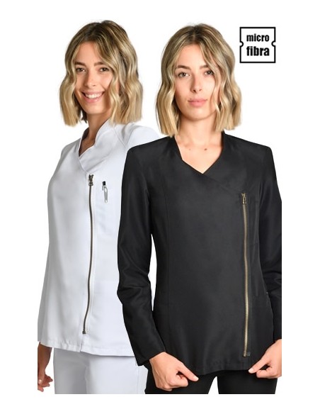 GIACCA DONNA MICROFIBRA ZIP DORATA