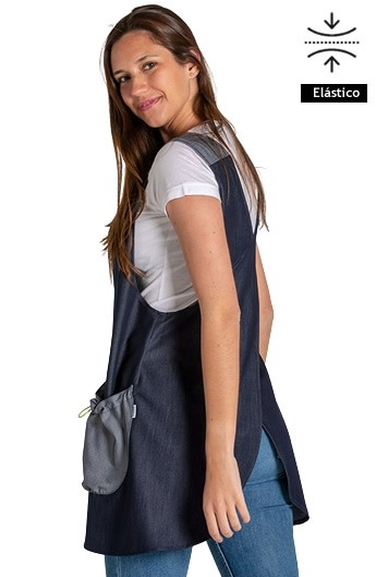 GREMBIULE JEANS TASCA PUCKER