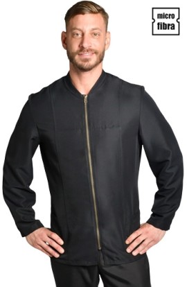 GIACCA UOMO MICROFIBRA ZIP DORATA 2