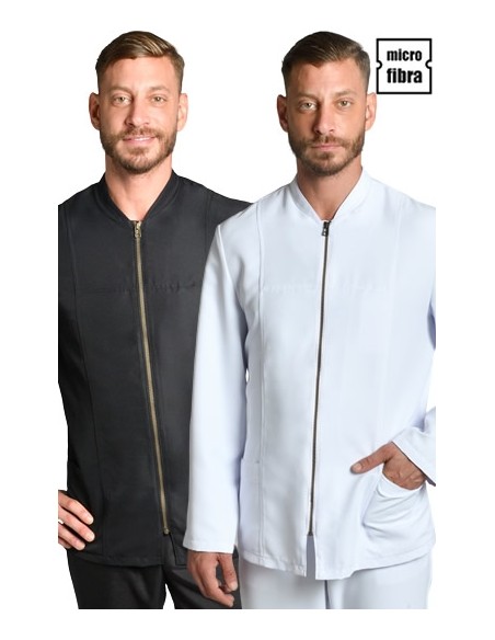 CHAQUETA HOMBRE  MICROFIBRA CREMALLERA DORADA