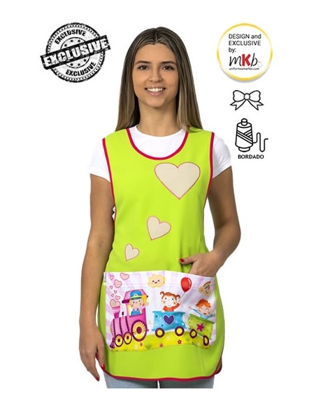GREMBIULE MAESTRA TRENO PISTACCHIO