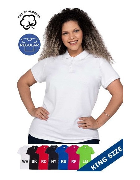 POLO MANGA CORTA MUJER TALLA GRANDE