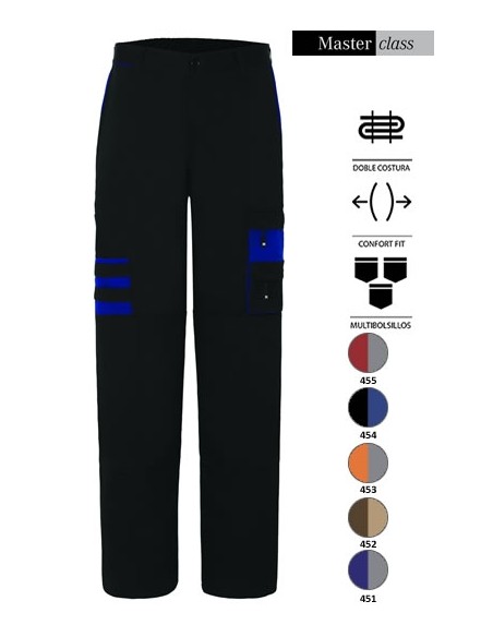 PANTALÓN  BICOLOR MULTIBOLSILLOS CONFORT FIT