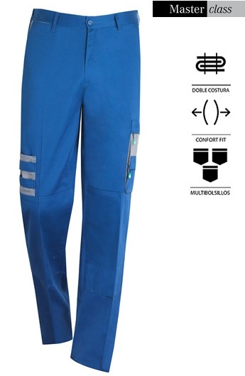 PANTALÓN  AZUL/ GRIS