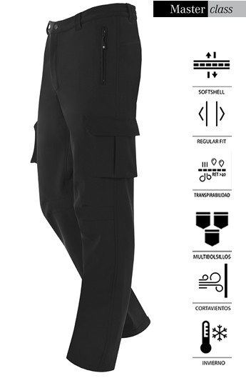 PANTALONI SOFTSHELL REGULAR FIT