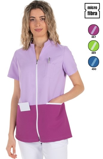 CHAQUETA MUJER MICROFIBRA BICOLOR