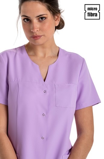 GIACCA MICROFIBRA DONNA M/C BOTTONI A PRESSIONE