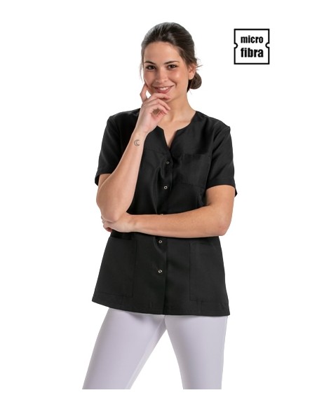 GIACCA MICROFIBRA DONNA M/C BOTTONI A PRESSIONE