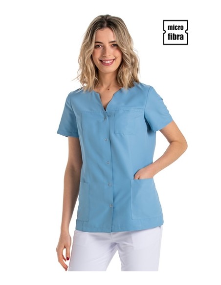 GIACCA MICROFIBRA DONNA M/C BOTTONI A PRESSIONE