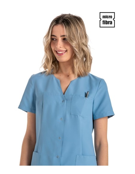 GIACCA MICROFIBRA DONNA M/C BOTTONI A PRESSIONE