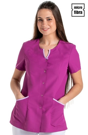GIACCA M/C MICROFIBRA CON PIPING