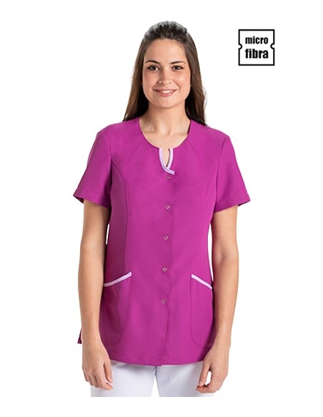 GIACCA M/C MICROFIBRA CON PIPING