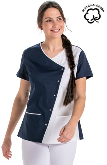 GIACCA DONNA ASIMMETRICA BICOLORE
