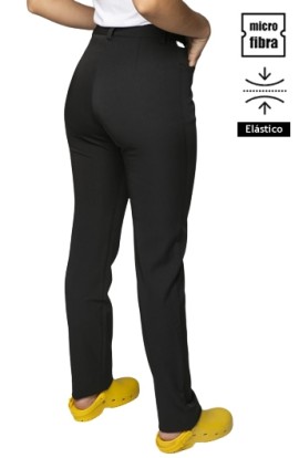 PANTALONE ELASTICO NERO DONNA 2