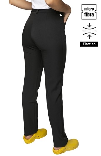 PANTALONE ELASTICO NERO DONNA