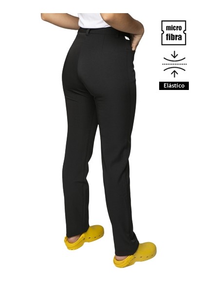 PANTALONE ELASTICO NERO DONNA