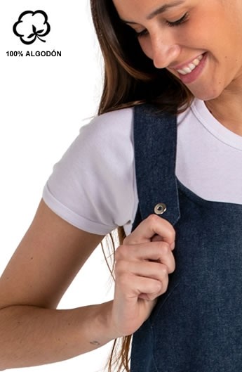 VESTITO MAESTRA JEANS A CONTRASTO