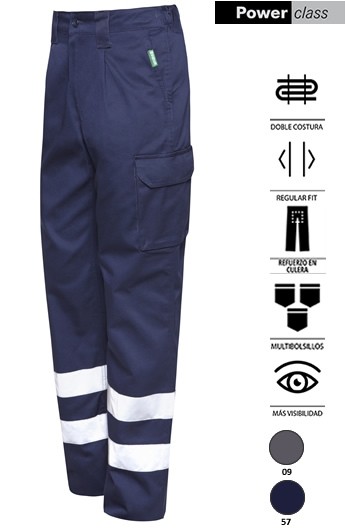 PANTALONE RIGHE RIFLETTENTI COMFORT FIT