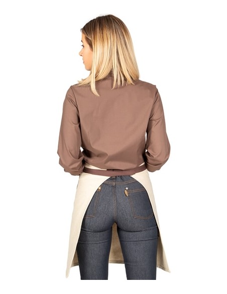 GREMBIULE  CORTO BEIGE COMBI ESPIGA