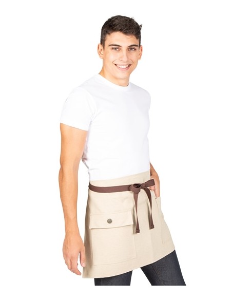 DELANTAL CORTO BEIGE