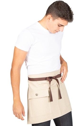 DELANTAL CORTO BEIGE