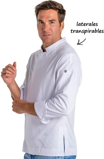 GIACCA CUCINA CERNIERA BIANCA