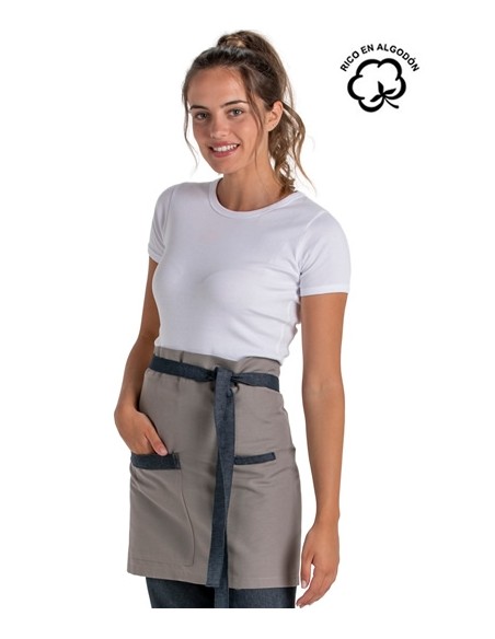 GREMBIULE BEIGE NASTRI JEANS