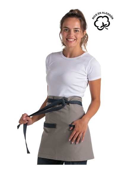 GREMBIULE BEIGE NASTRI JEANS