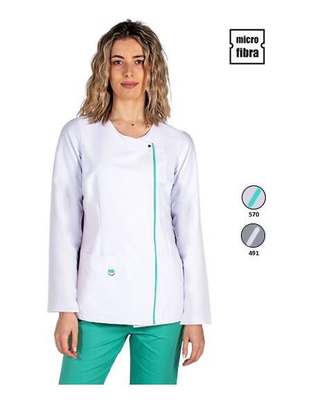 GIACCA DONNA MANICA LUNGA PATTA BICOLORE