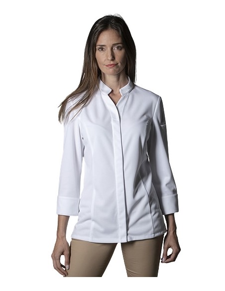 CHAQUETA COCINA BLANCA PREMIUM MUJER
