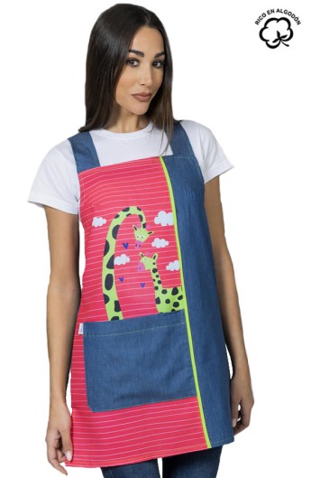 VESTITO INSEGNANTE DENIM GIRAFFE