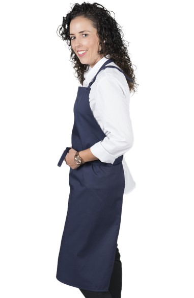GREMBIULE CON PETTORINA SENZA TASCHE NAVY
