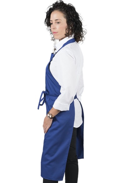 GREMBIULE CON PETTORINA SENZA TASCHE AZURRO