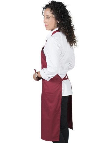 GREMBIULE CON PETTORINA SENZA TASCHE GRANATO