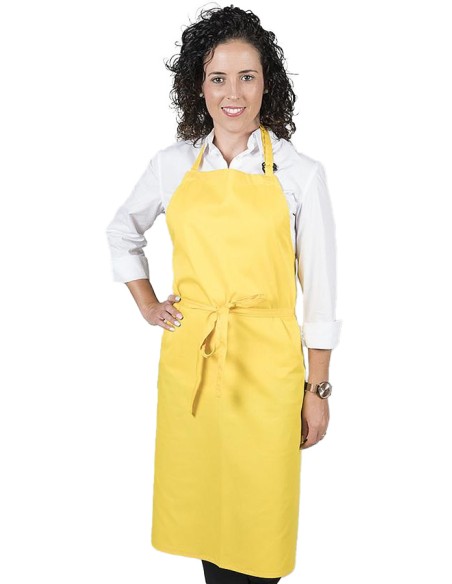 GREMBIULE CON PETTORINA SENZA TASCHE GIALLO