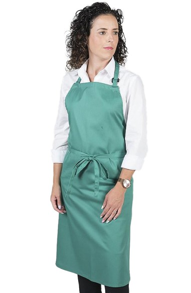 DELANTAL CON PETO SIN BOLSILLOS VERDE