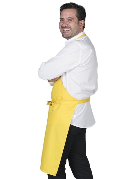 GREMBIULE CON PETTORINA E TASCHE GIALLO